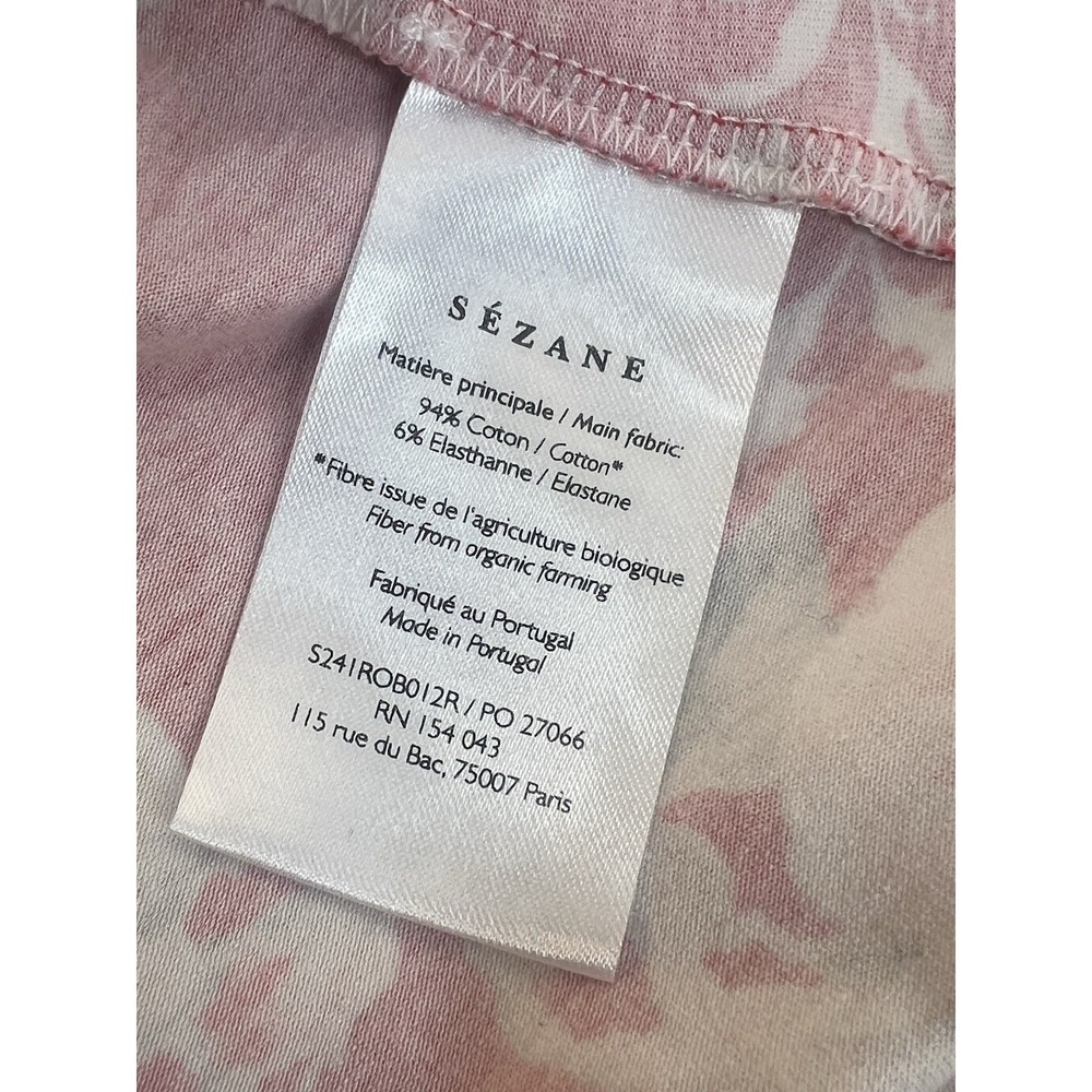Sezane Red Floral Doriana Off Shoulder Bodycon Mini Dress XS Cottagecore - Picture 4 of 7